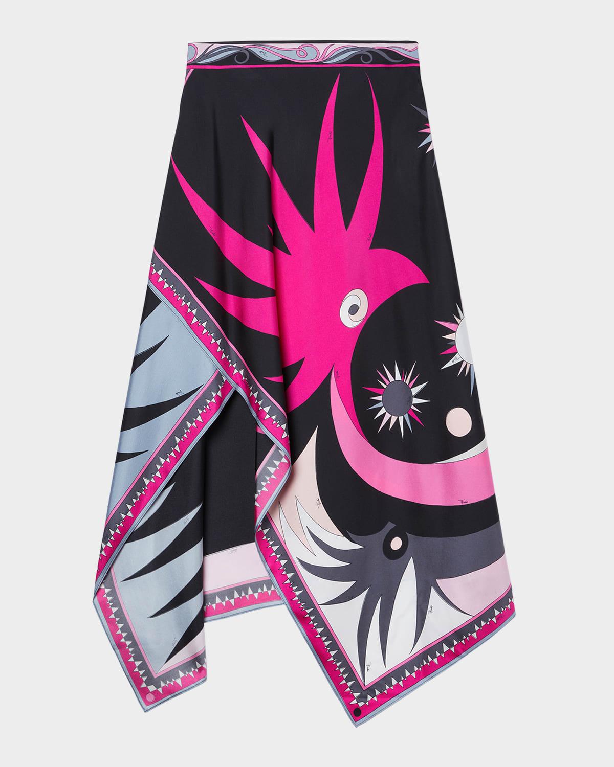 Emilio Pucci Stella-Print Skirt in Pink | Lyst