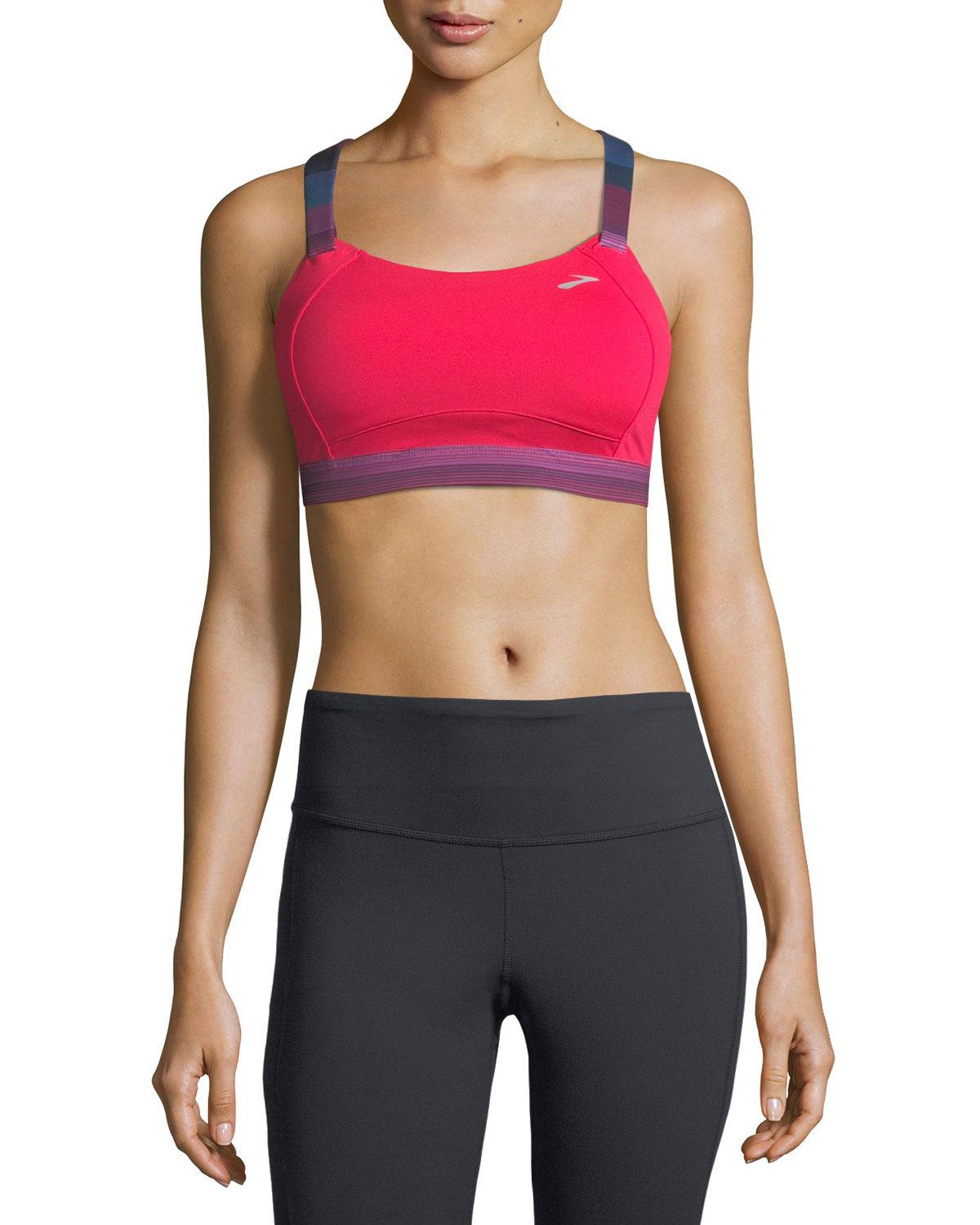 Brooks Juno High-impact Sports Bra in Pink - Lyst