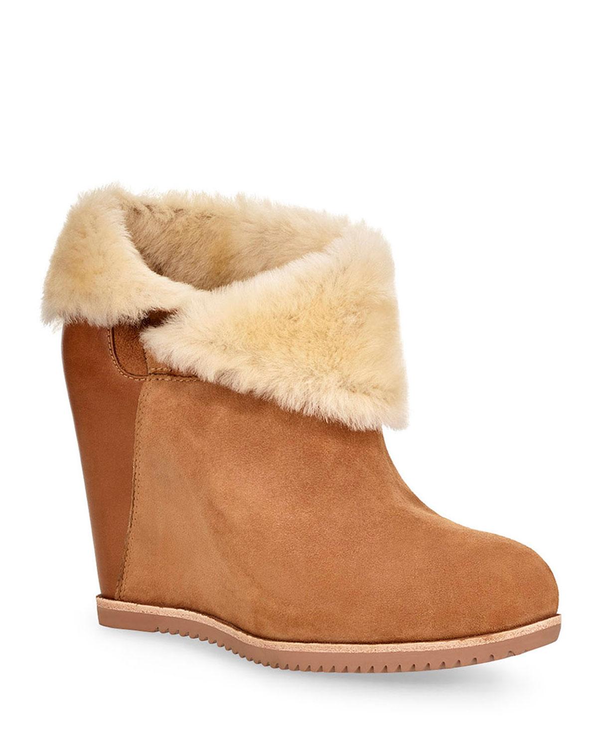 ugg classic mondri cuff wedge boot