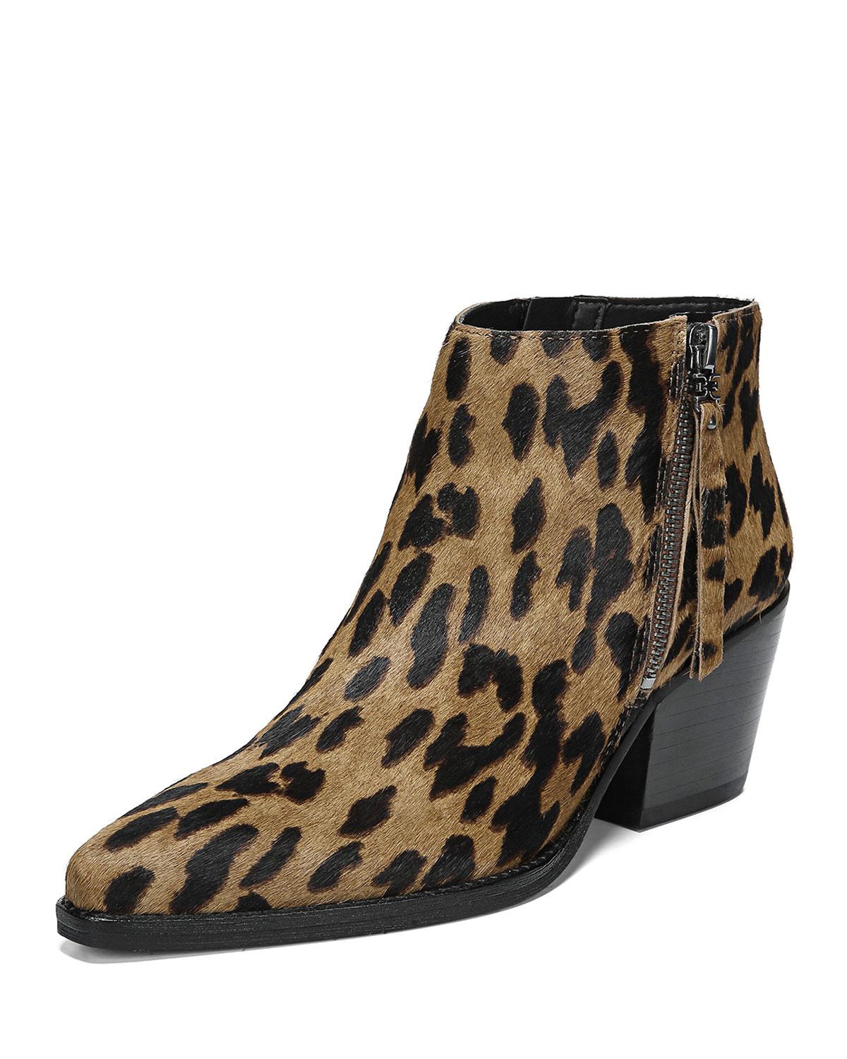 sam edelman walden bootie leopard