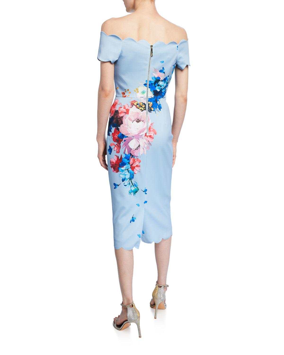 blue floral ted baker dress