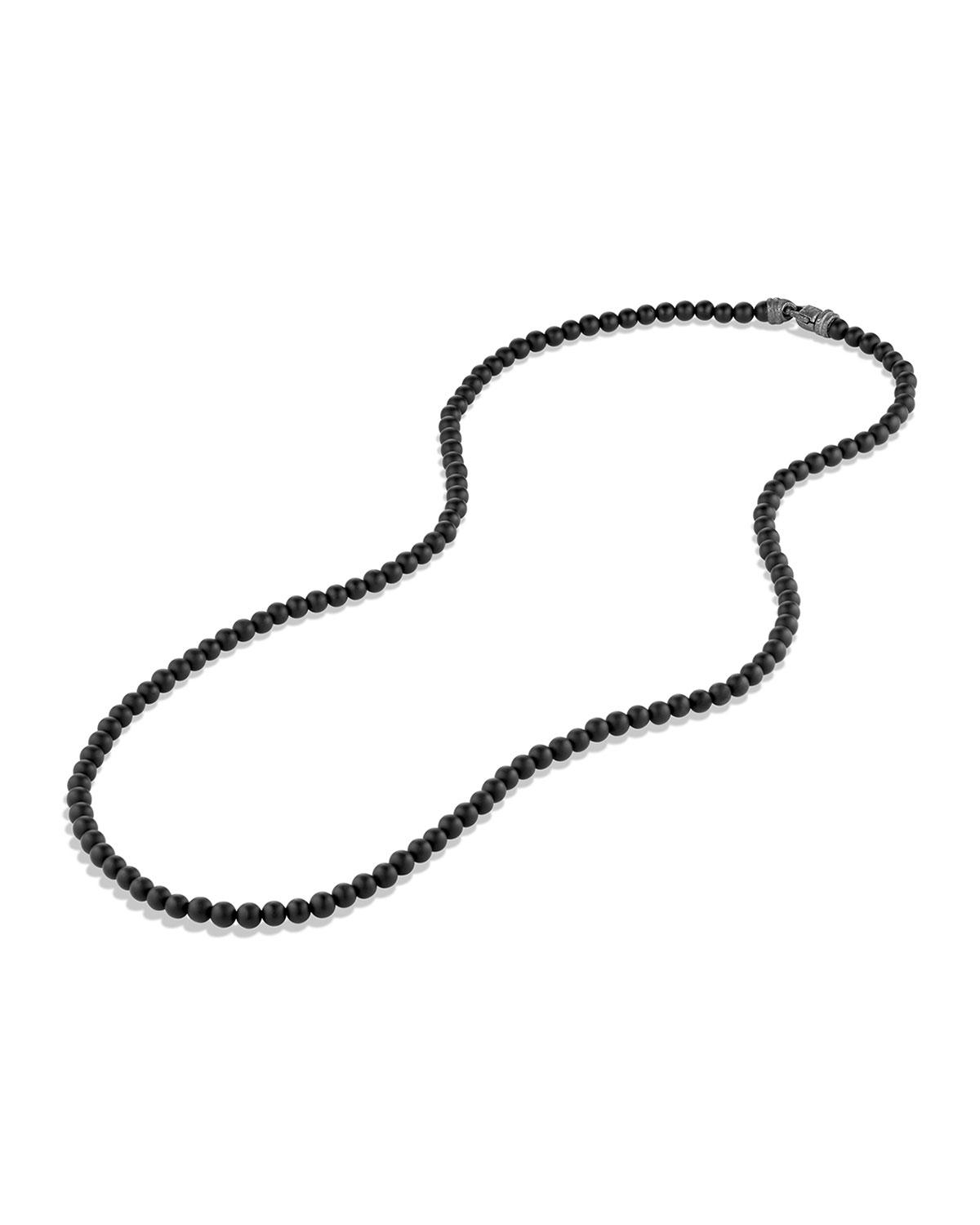 David Yurman Spiritual Bead Black Onyx Necklace for Men Lyst