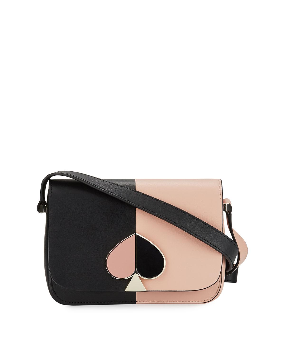 black and pink kate spade bag