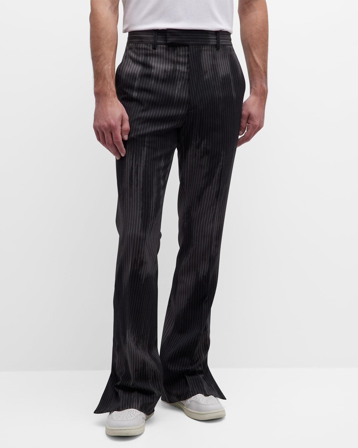 Amiri Sunfaded Pinstripe Flare Pants in Black for Men Lyst