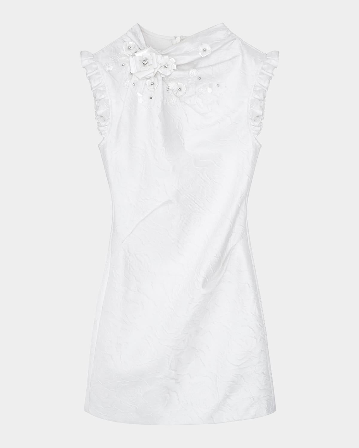 SHUSHU/TONG shushutong ホワイトミニワンピース 半袖 ShuShu/Tong Floral Slim-Fit Mini Dress in White | Lyst