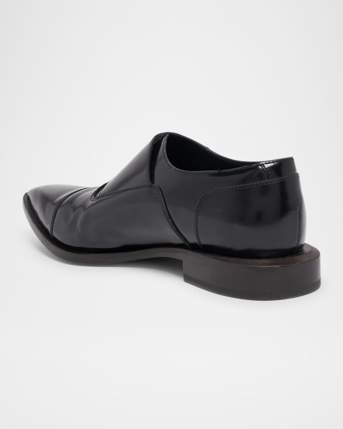 Lanvin Apos;S Leather Point-Toe Double-Monk Strap Loafers in  display picture 2