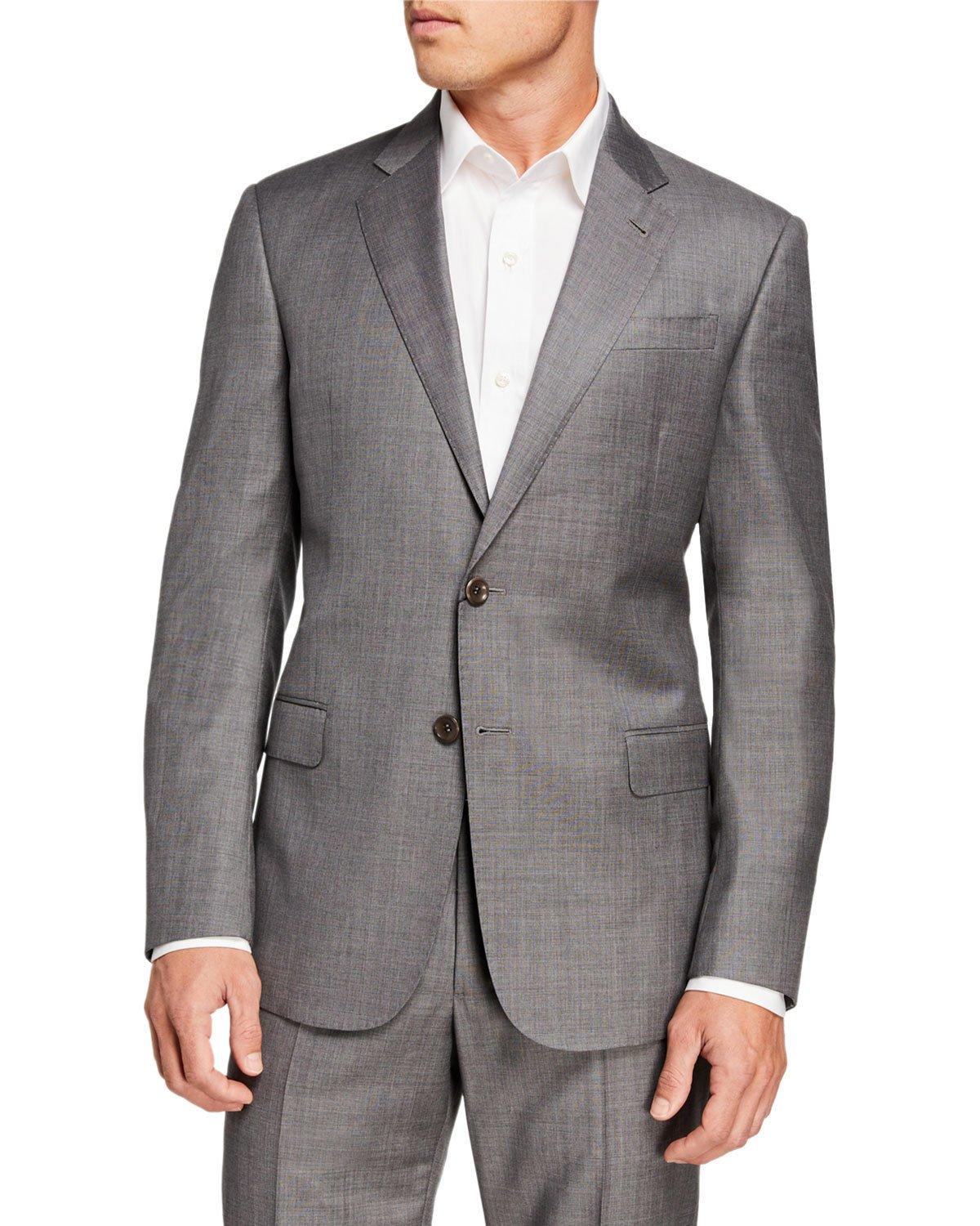 Giorgio Armani Wool Men's Sharkskin Two-piece Suit in Gray for Men - Lyst