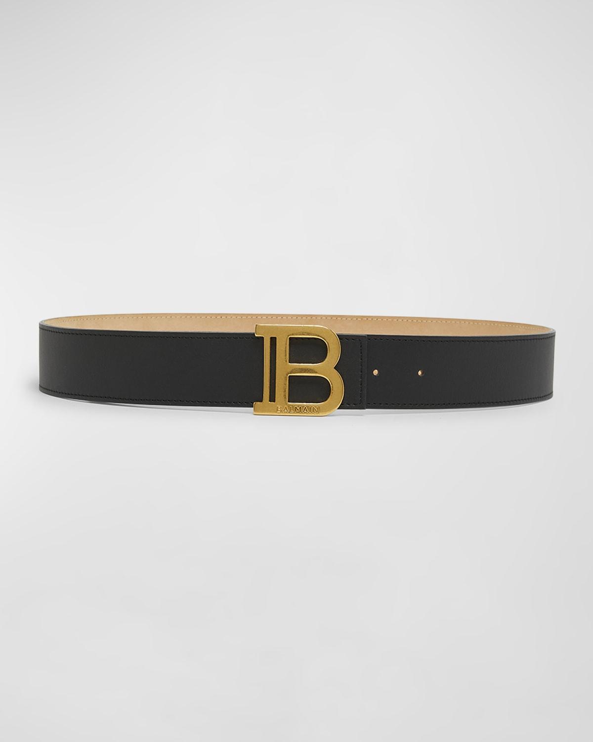 Balmain Monogram Buckled Leather B-Belt | Lyst