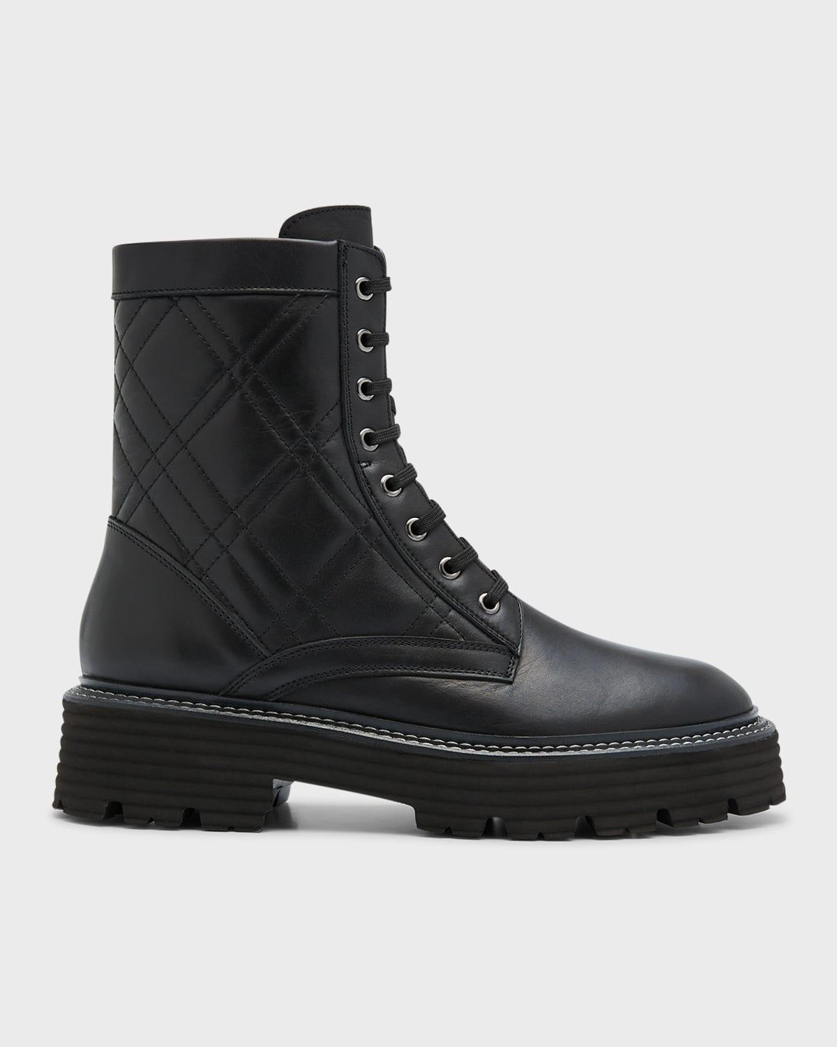 quilted combat boots