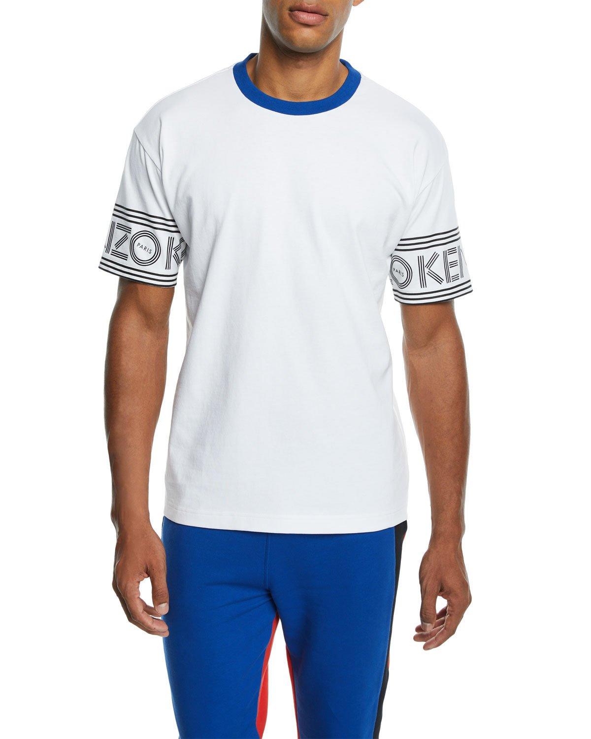 Kenzo Cotton Men S E Sport Logo Trim T Shirt In White For Men Lyst