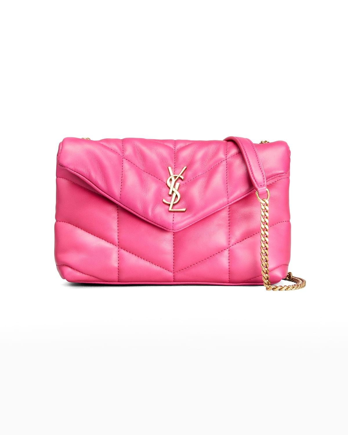 Saint Laurent Loulou Toy Ysl Puffer Quilted Lambskin Crossbody Bag in ...
