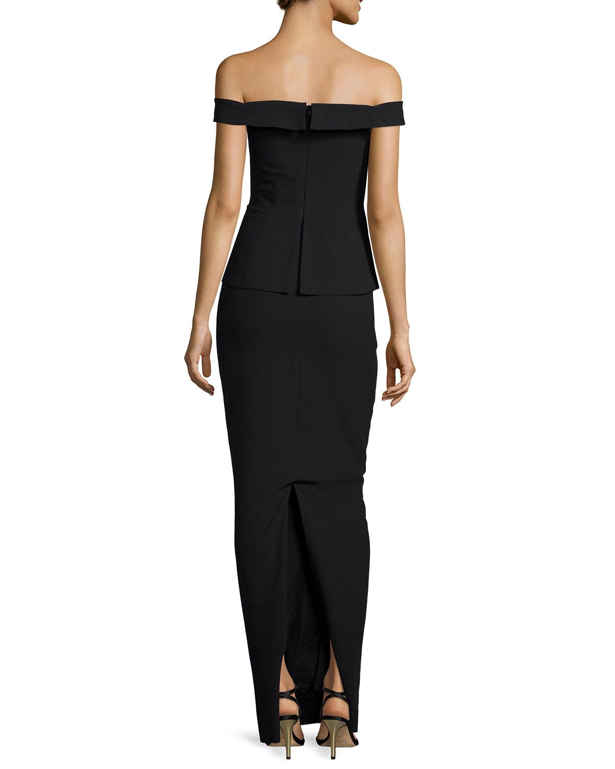 Black Halo La Reina Off The Shoulder Gown in Black Lyst