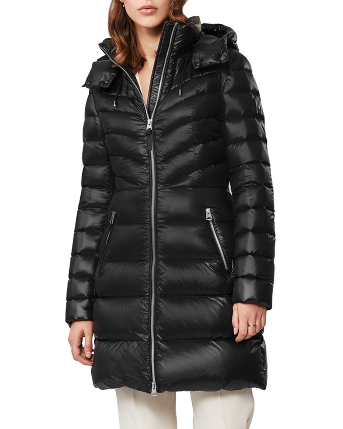 Mackage Synthetic Lara Fitted Down Puffer Coat With Detachable Hood in ...