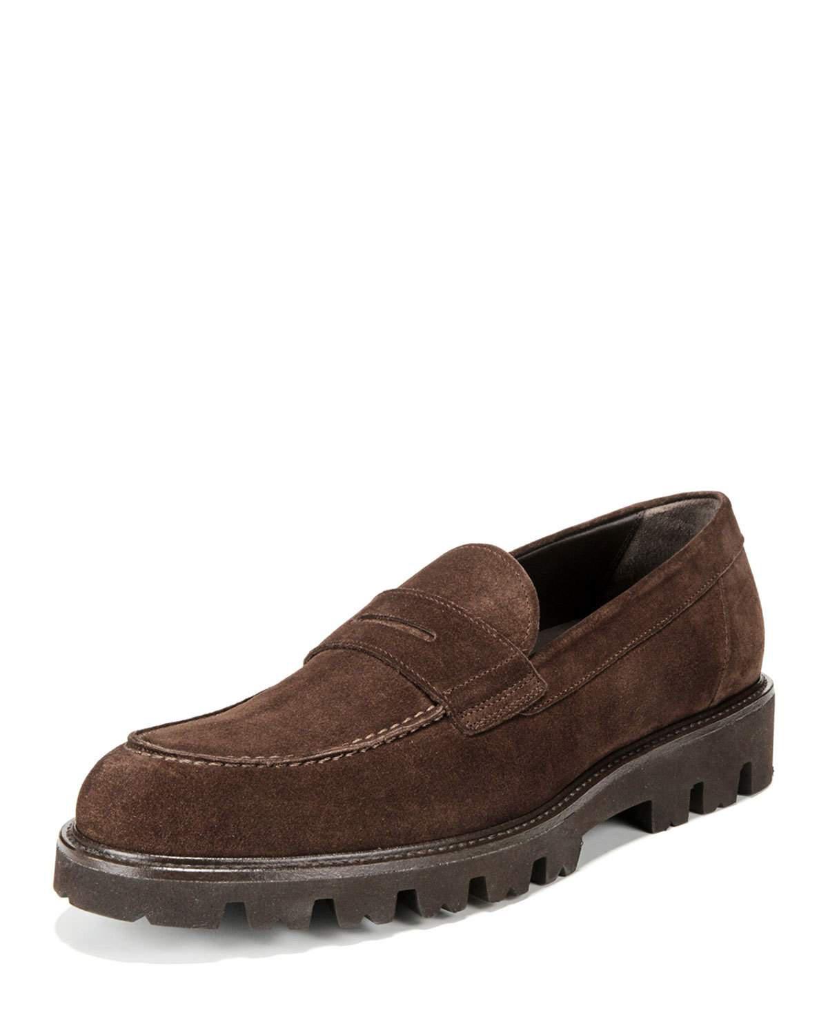 vince comrade leather penny loafer