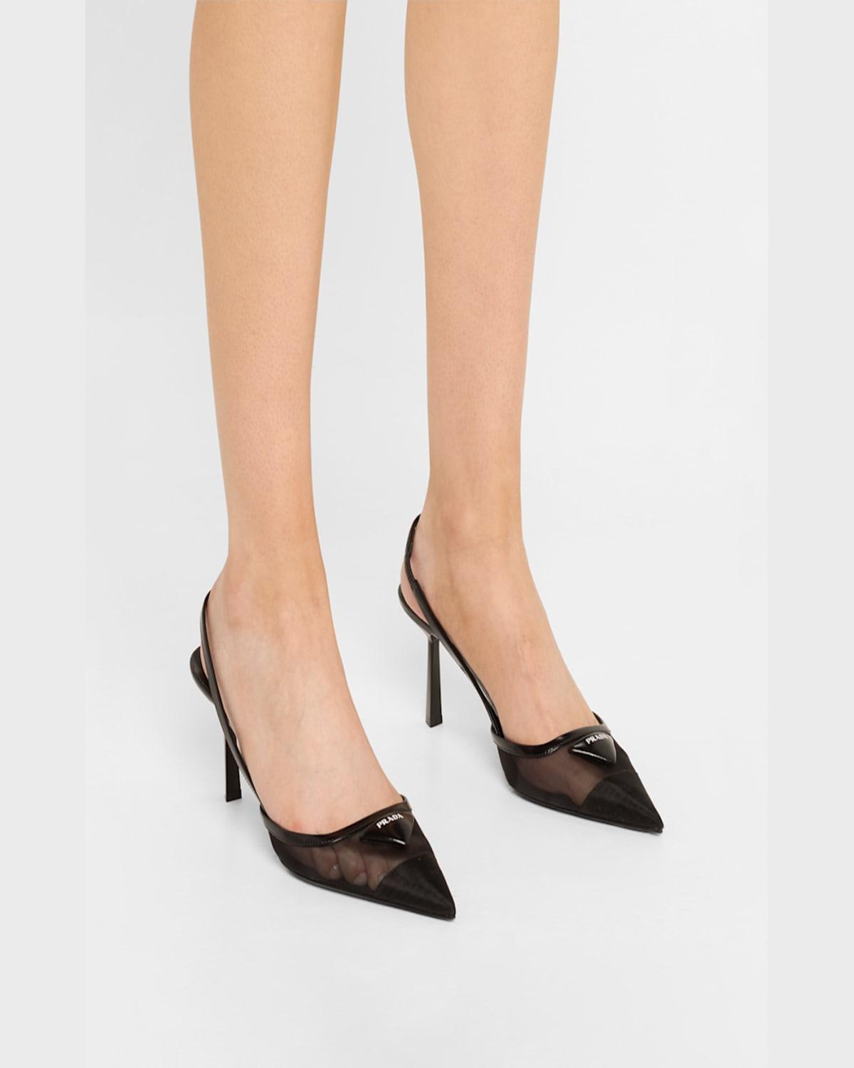 サンダル・ミュール Prada Mesh fabric slingback 75 mm PRADA(プラダ) サンダル・ミュール(レディース) 6ページ目
