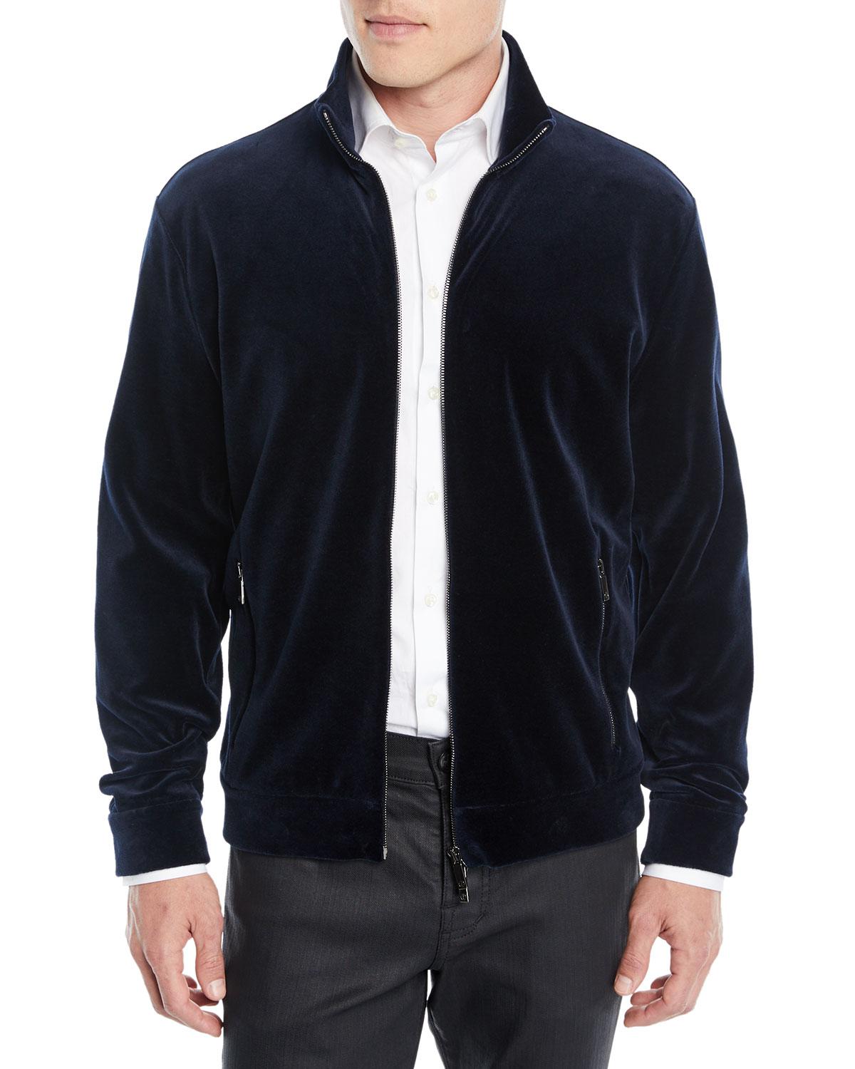 velvet zip up jacket
