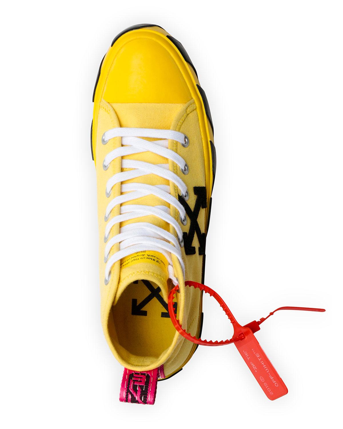 Off-White c/o Virgil Abloh Mid Top Sneakers in Yellow for Men | Lyst