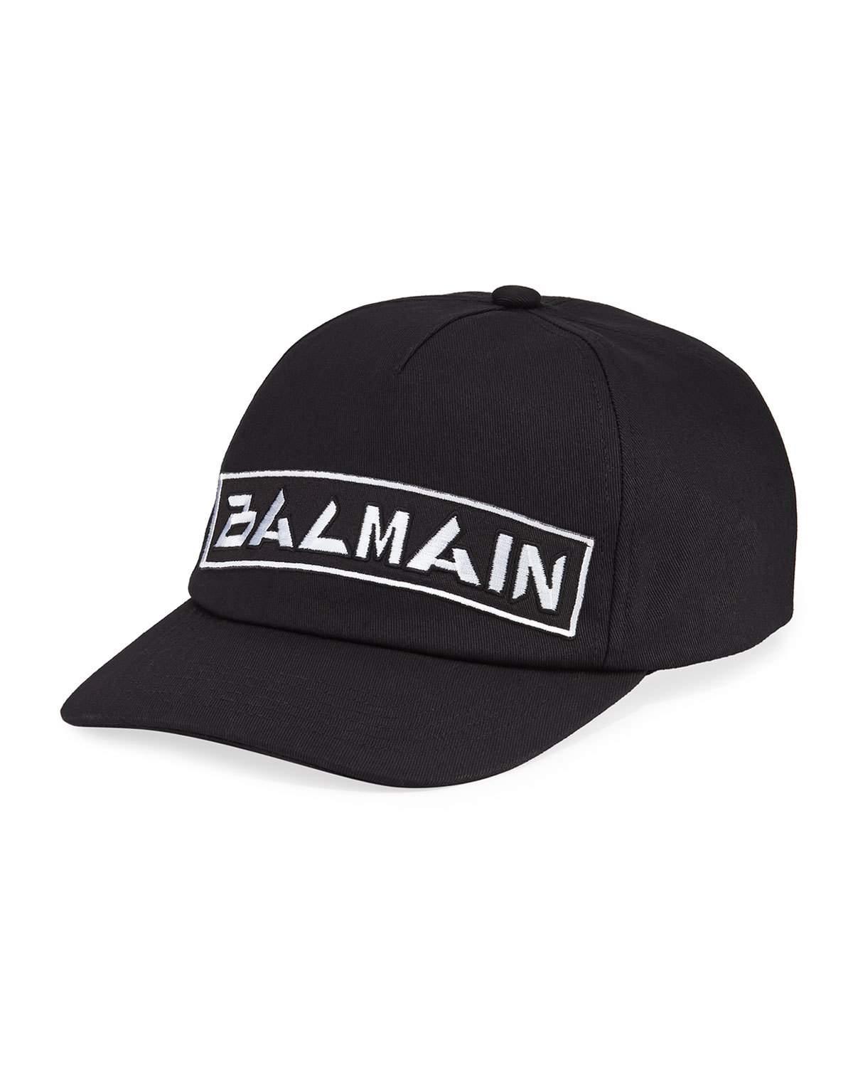 Balmain Cotton Men's Badges Embroidered Logo Baseball Cap in Black for ...