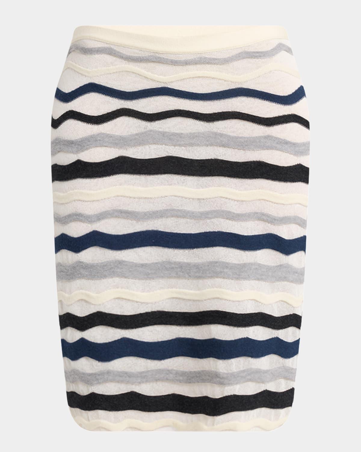 スカート BOTTEGA VENETA Pastel Light-Blue Stretch Cotton Blend Skirt 114115.Start-The-Day-Blue-