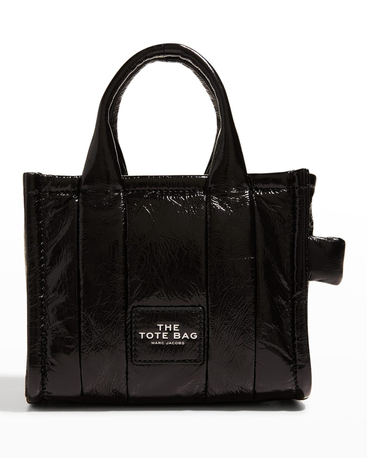 Marc Jacobs The Shiny Crinkle Micro Tote in Black | Lyst