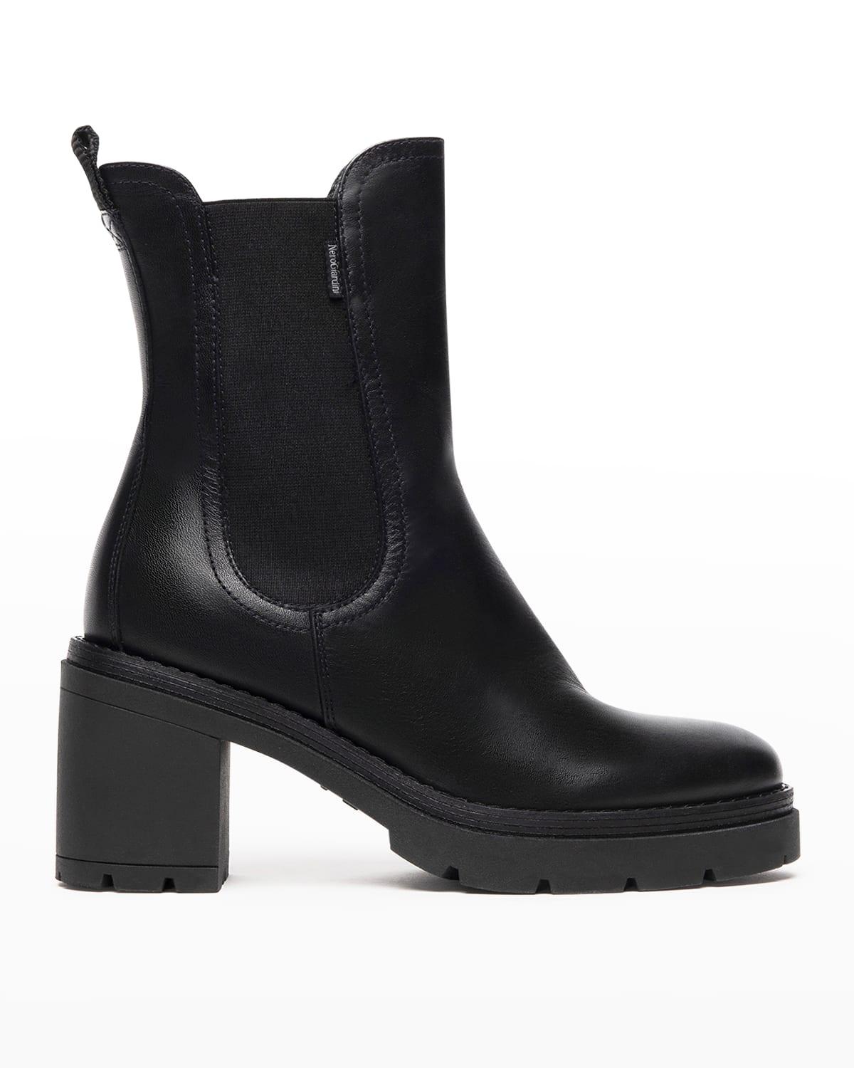 Nero Giardini Calfskin Chelsea Ankle Boots in Black | Lyst