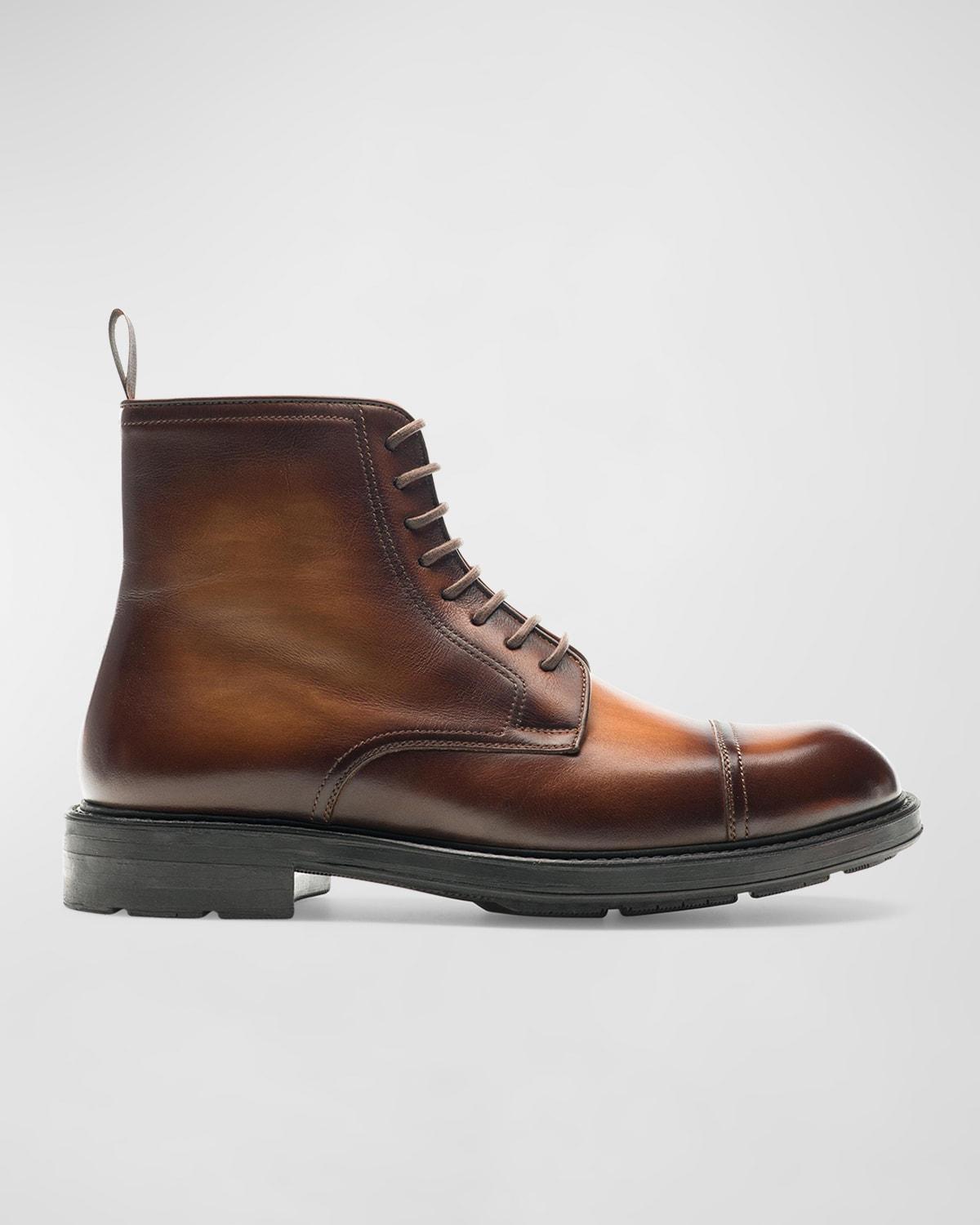 Magnanni Lerato Leather Lace-up Zip Boots in Brown for Men | Lyst