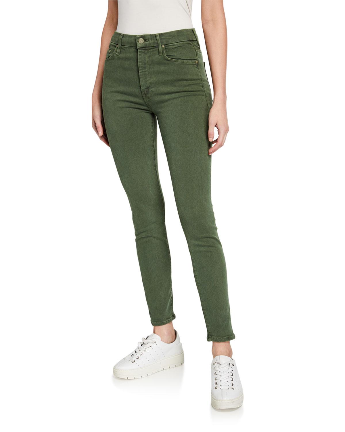 olive high waisted jeans