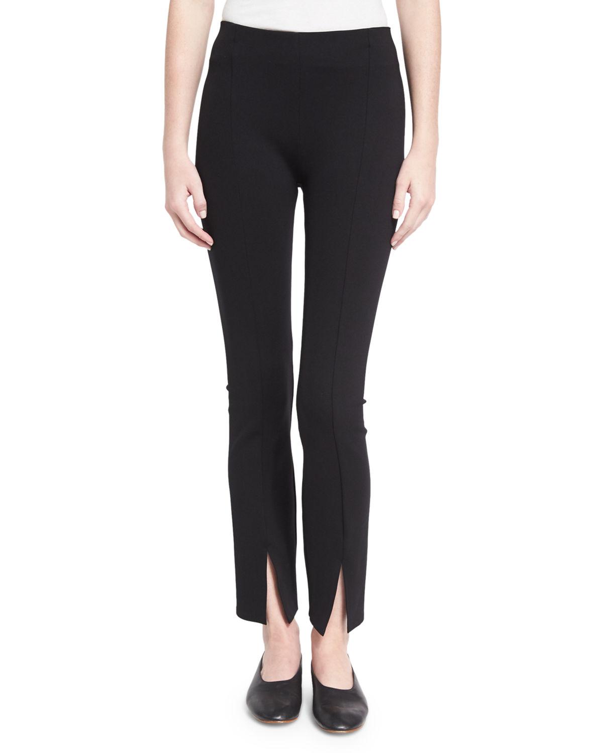 The Row Synthetic Thilde Slit-front Skinny Pants in Black - Lyst
