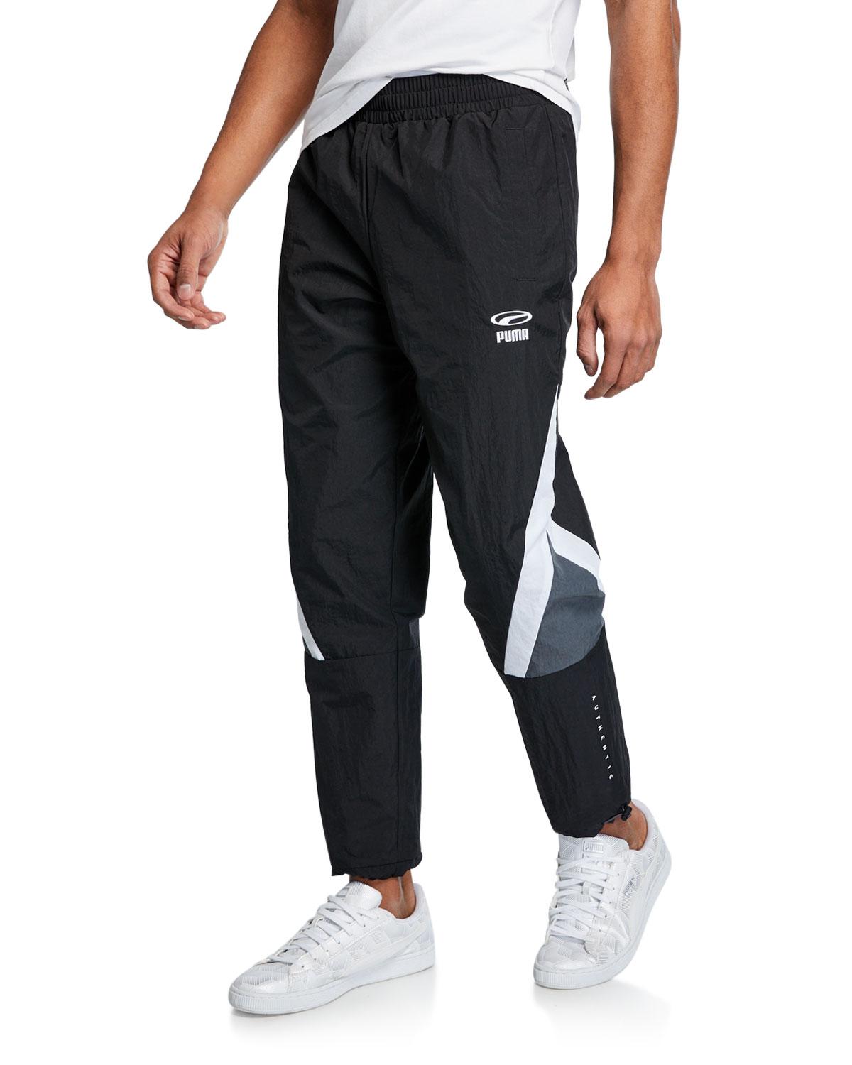 Nylon Track Pants in Black for Men - Lyst