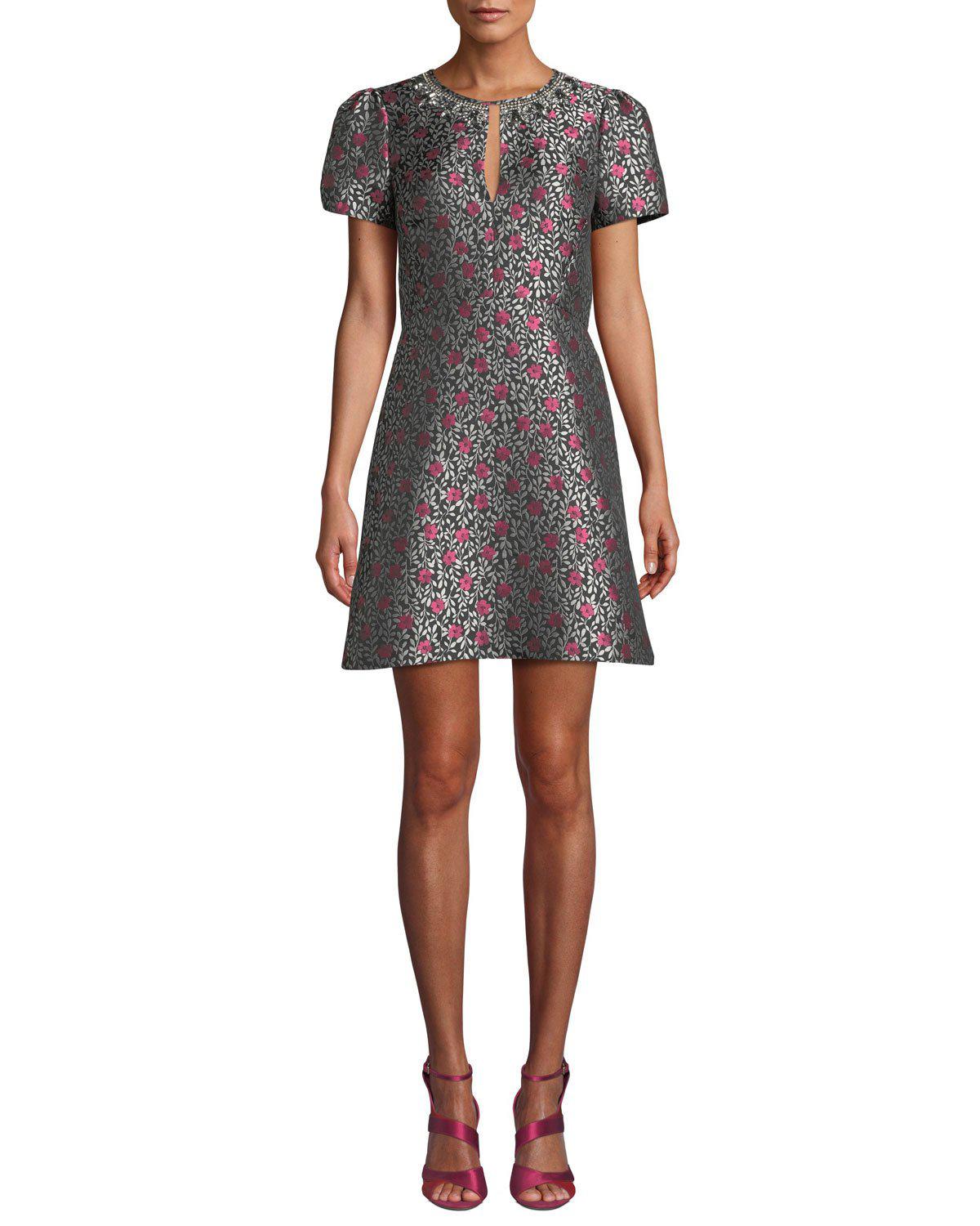 kate spade metallic jacquard dress
