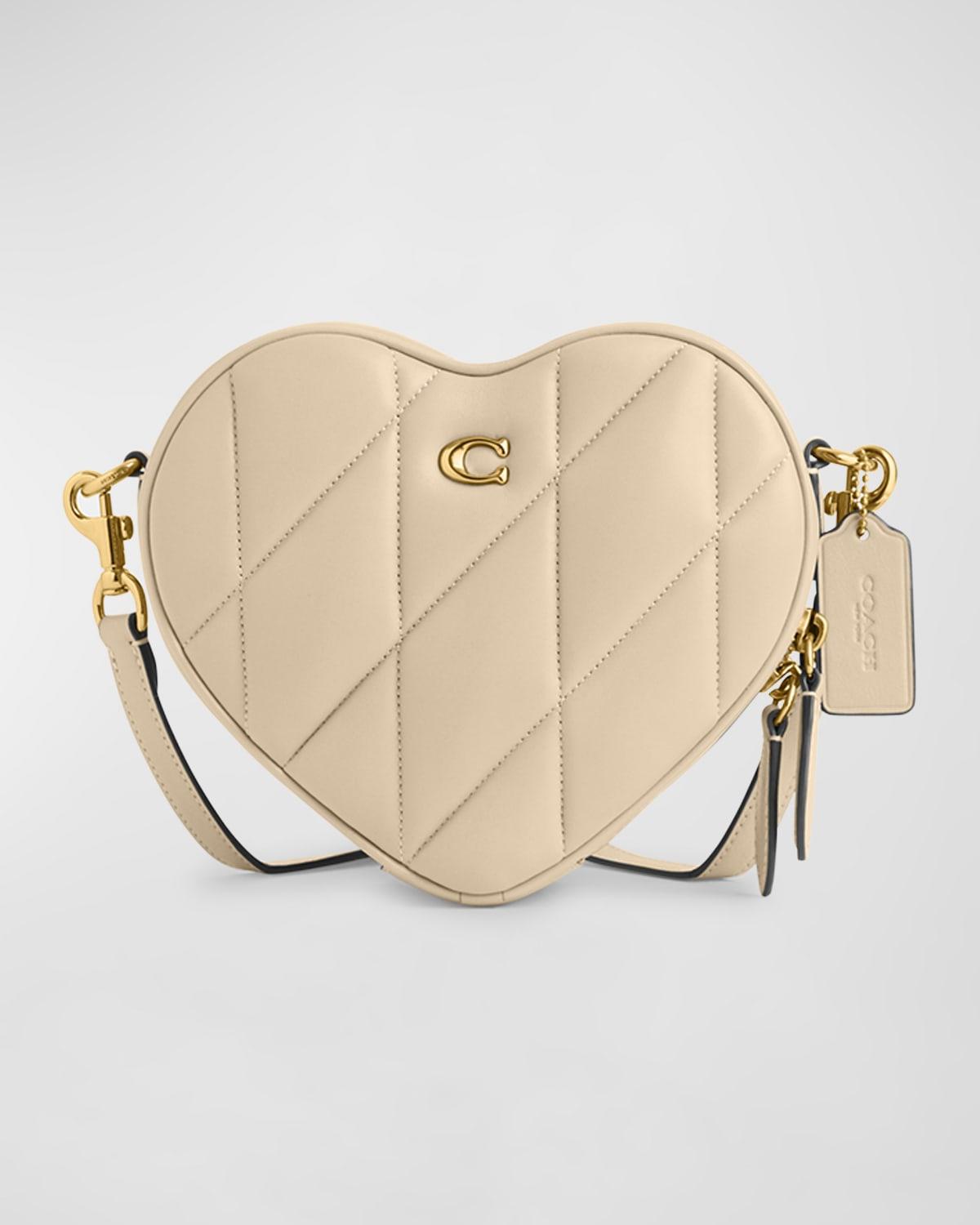 COACH Heart Quilted Leather Crossbody Bag in Natural Lyst
