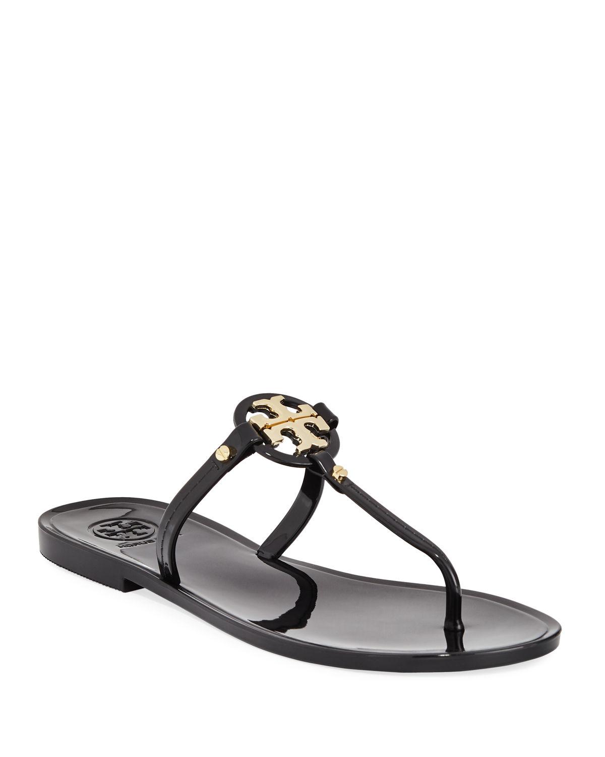 Tory Burch Mini Miller Flat Jelly Thong Sandals in Black - Save 8% - Lyst