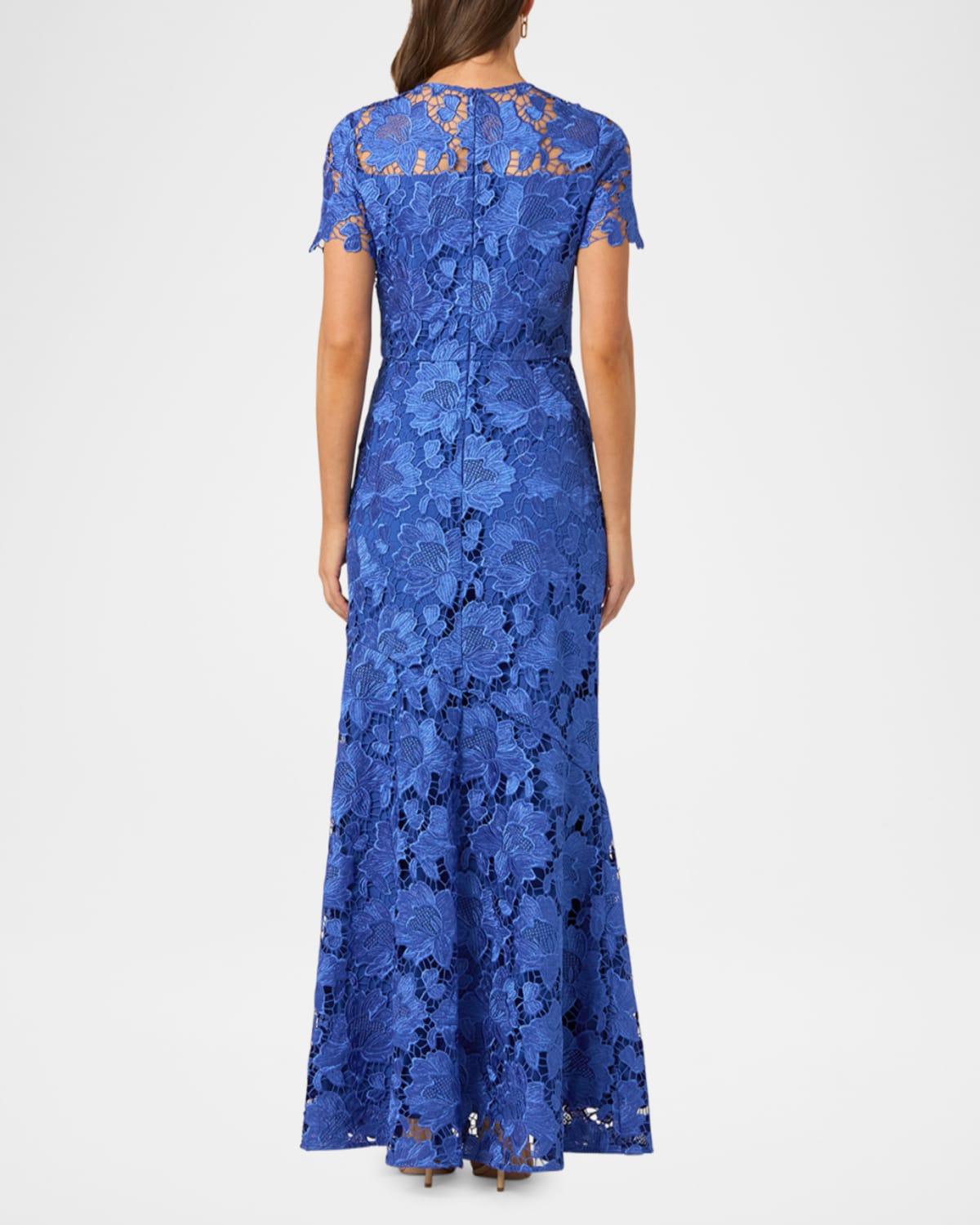 chinese dress ladies Shoshanna Women's Martine Floral Lace Midi Dress, Navy, 6 at Amazon Women's  Clothing store
