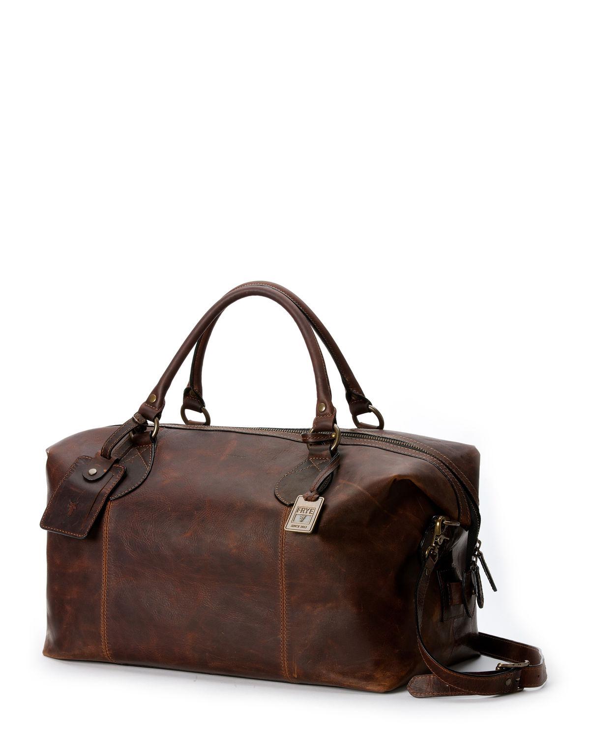 Brown Logan Men S Leather Overnight Bag