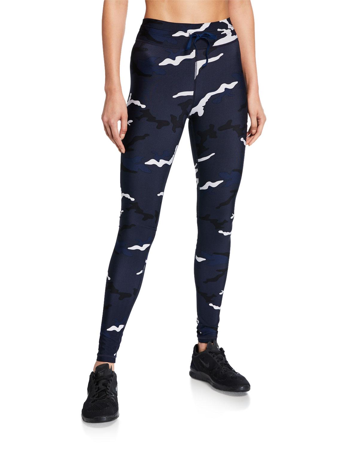 blue camo yoga pants