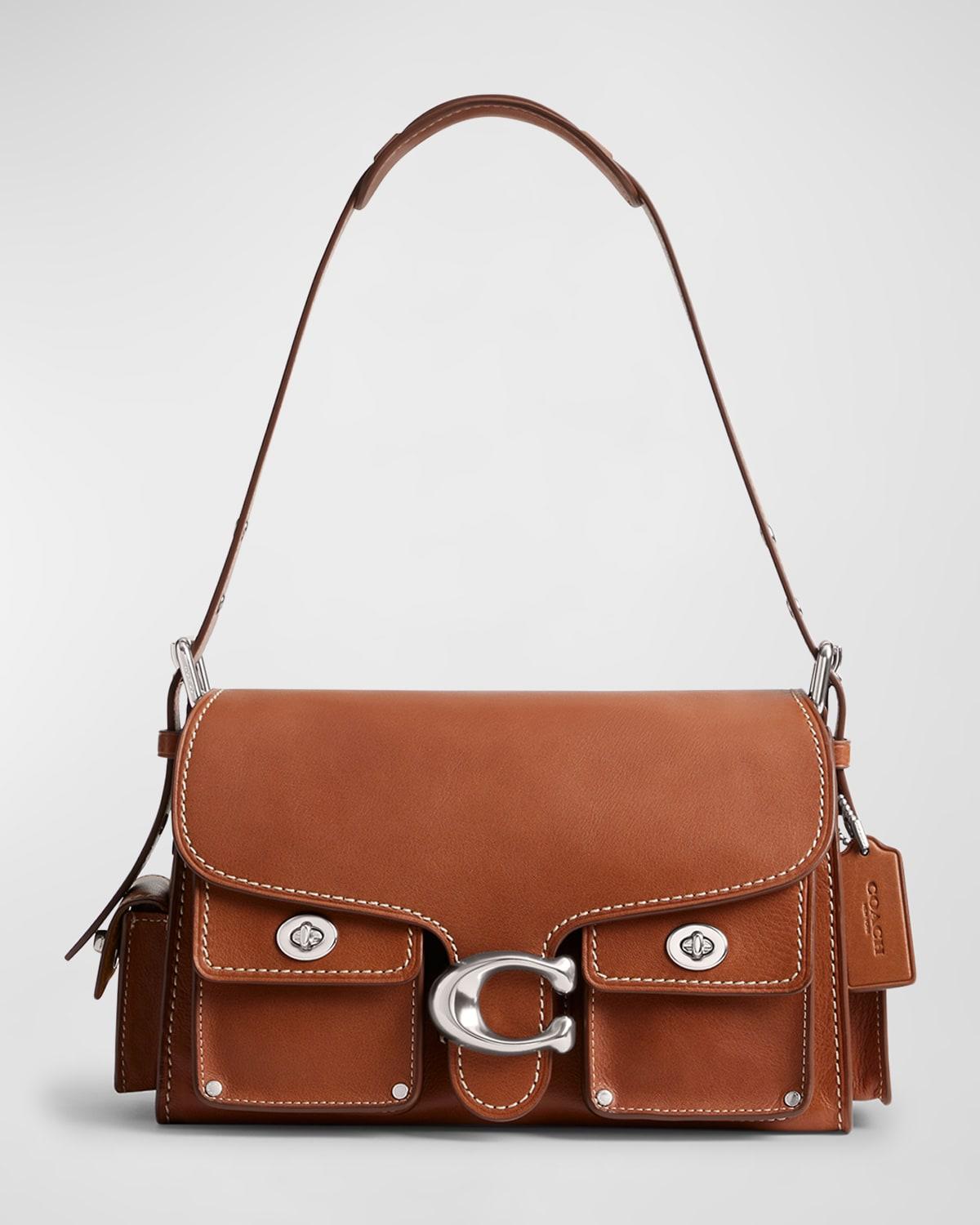 COACH Tabby Cargo Buckle Leather Shoulder Bag in Brown Lyst