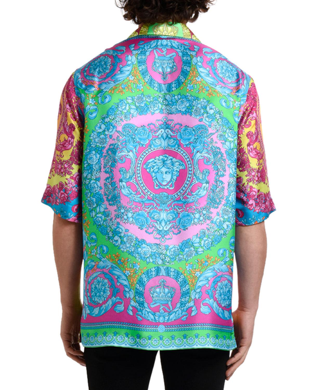 versace shirt short sleeve