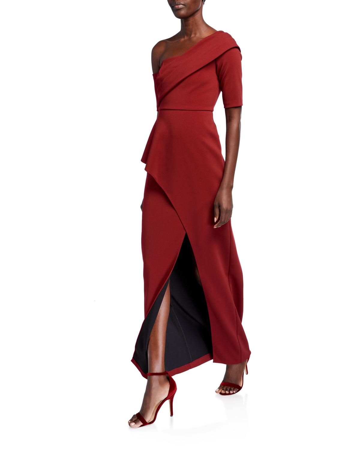 aidan mattox column gown