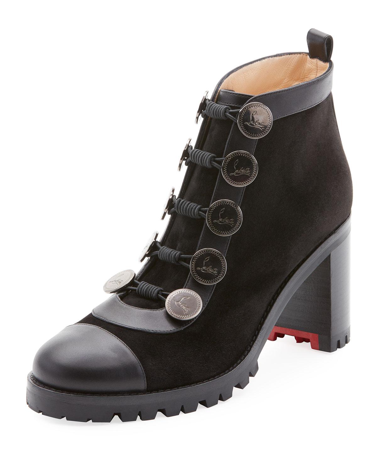louboutin booties suede