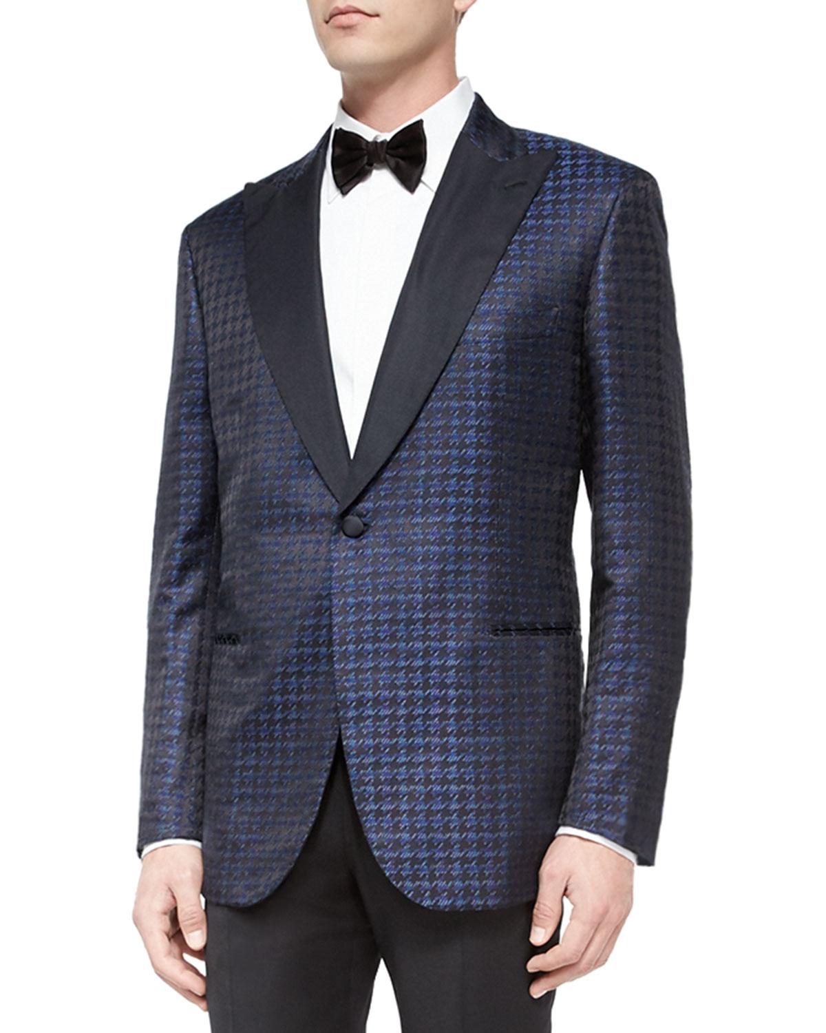 Lyst - Brioni Exaggerated Houndstooth Dinner Jacket in Blue for Men