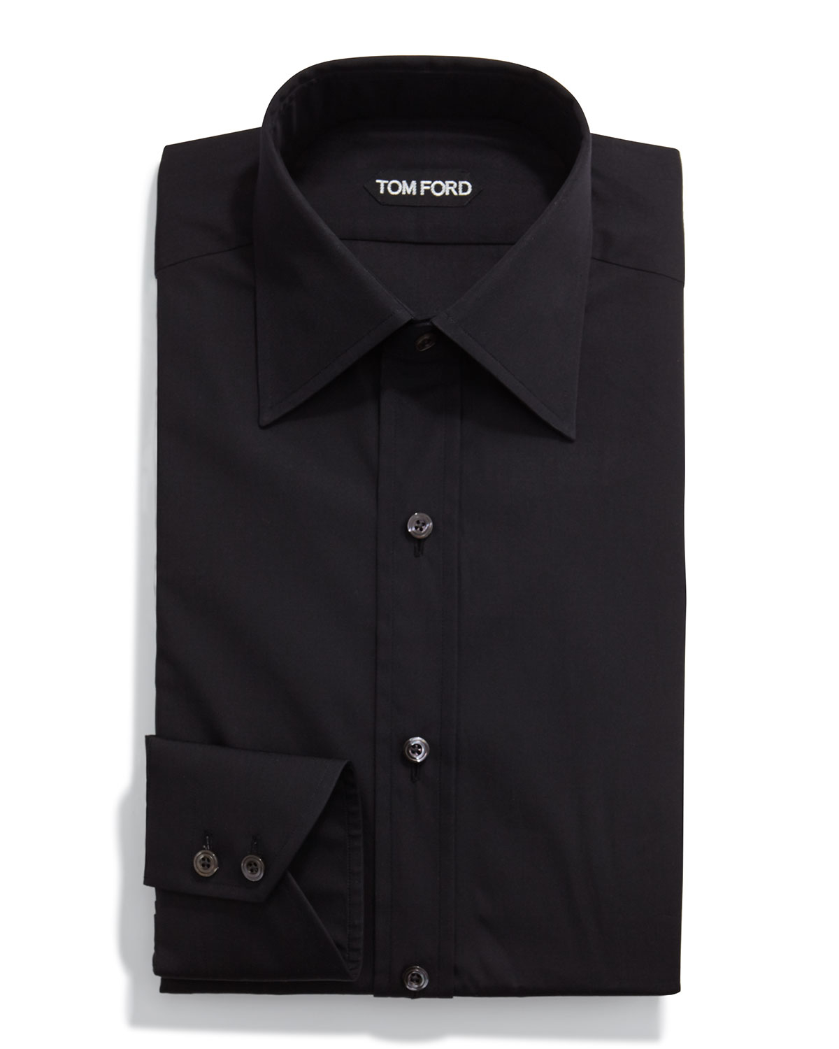 Lyst - Tom Ford Classic Solid Dress Shirt in Black for Men