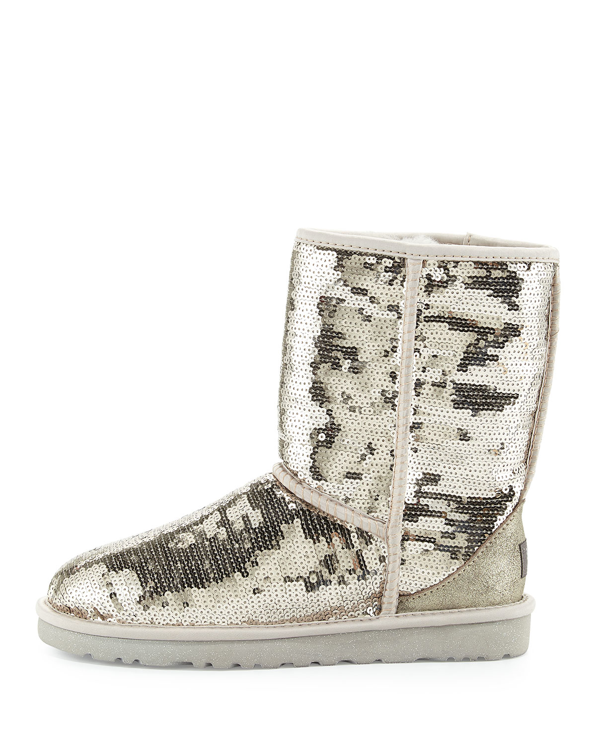 silver uggs metallic