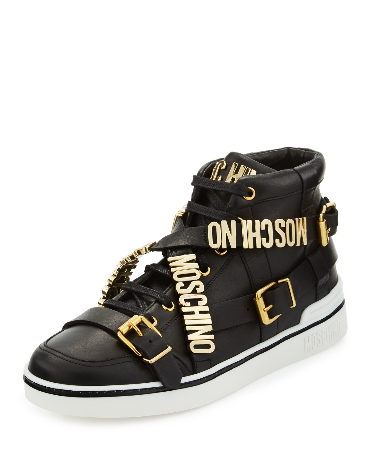 moschino high top sneakers