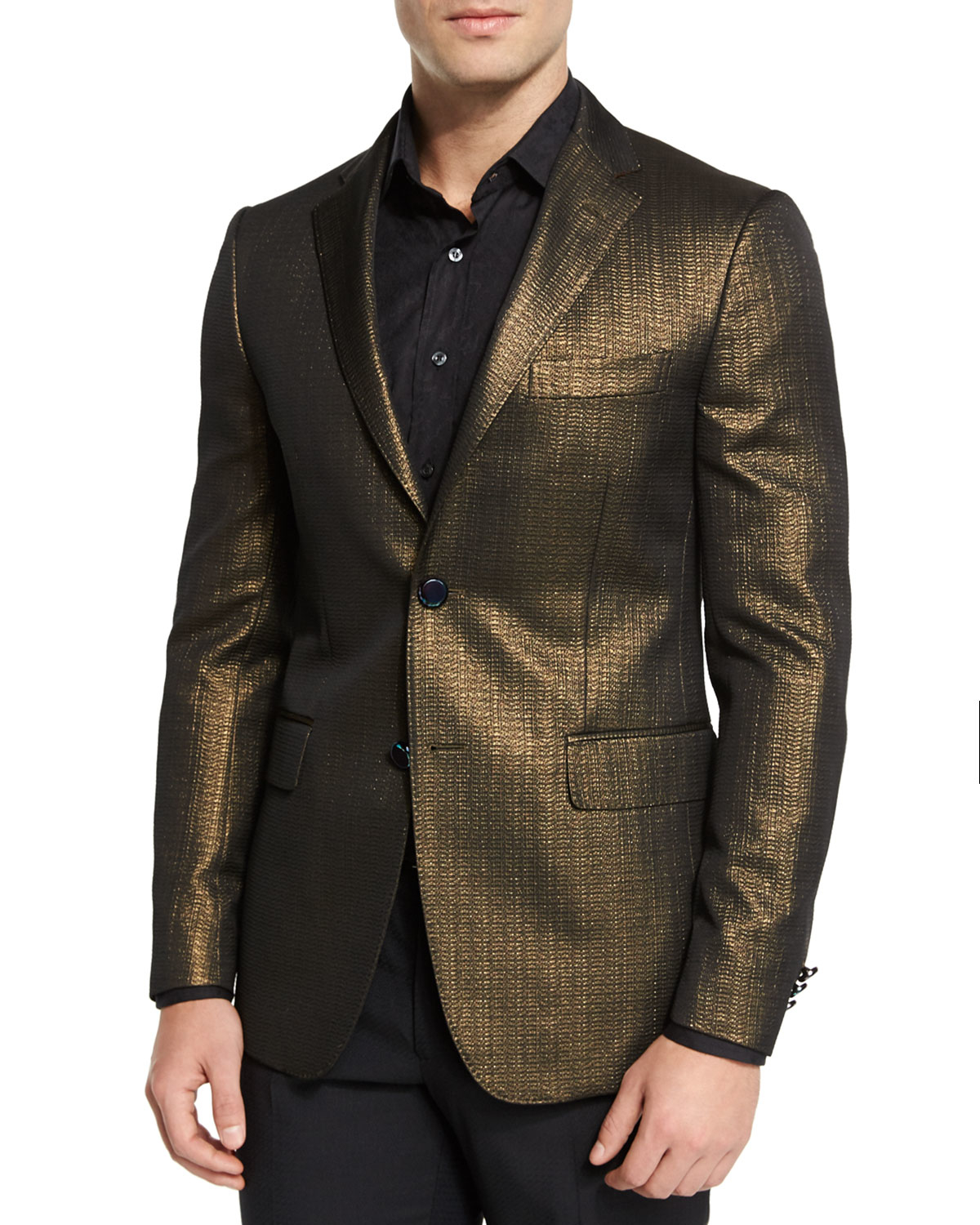 metallic textured brocade