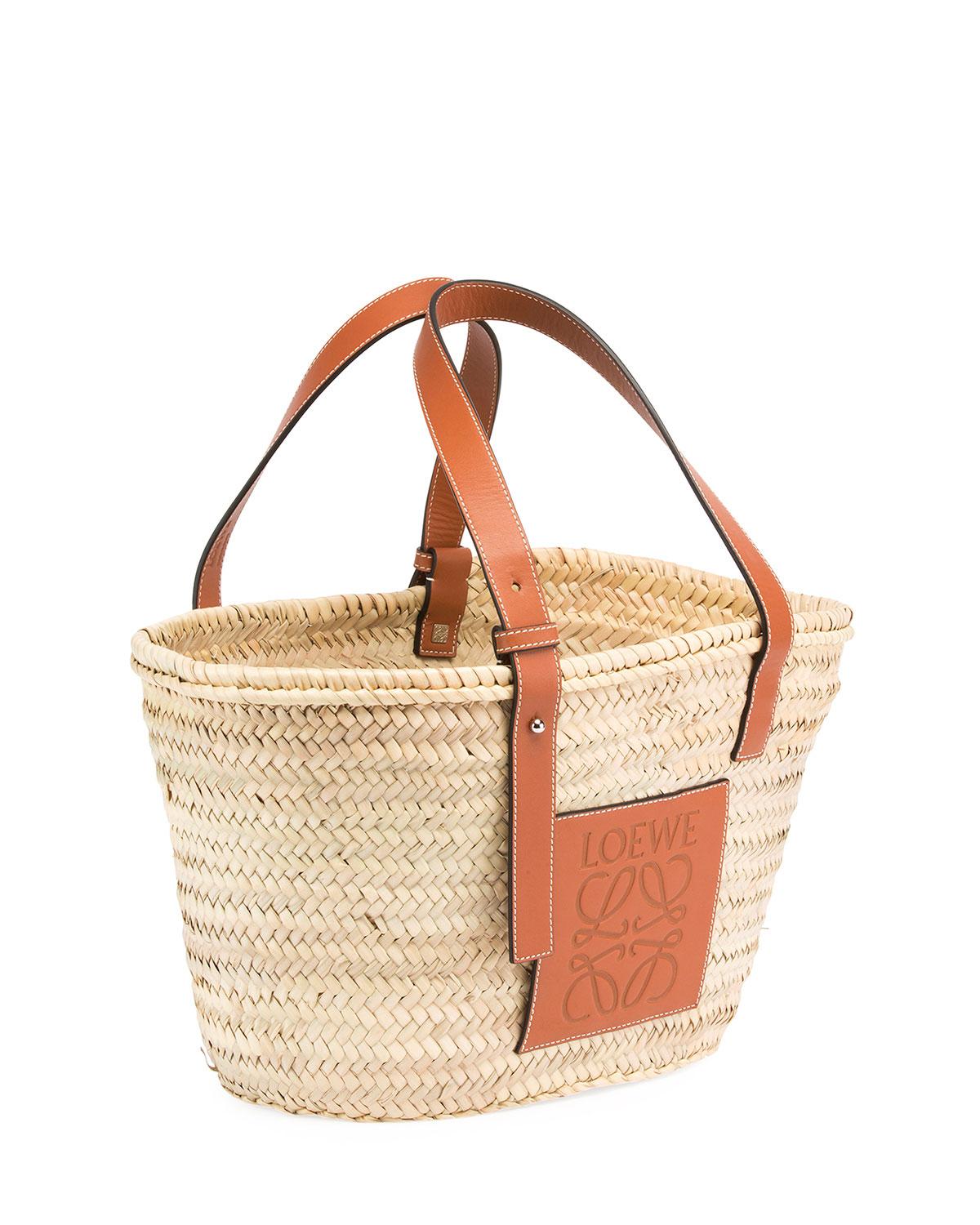 loewe mini raffia bag
