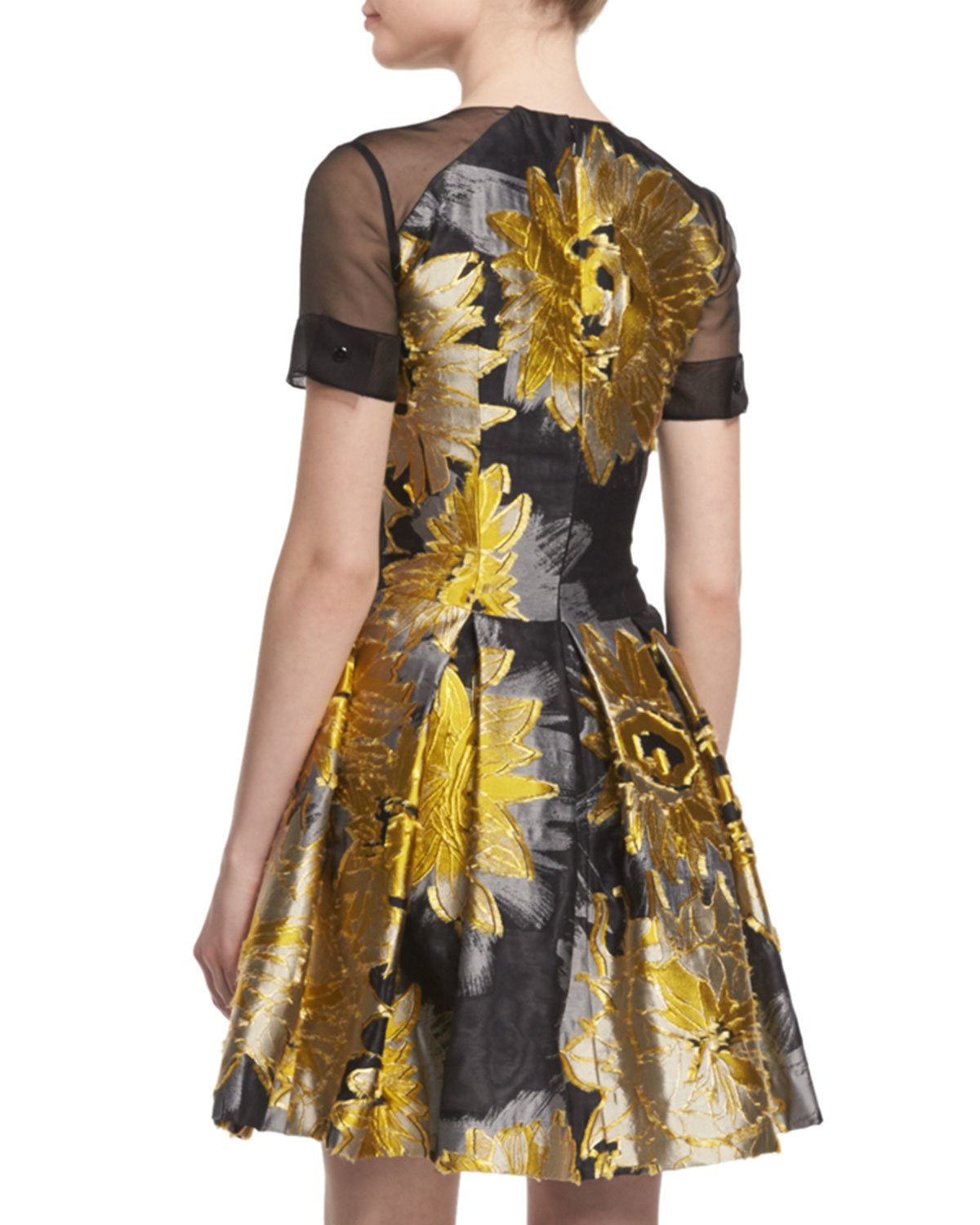 sunflower cocktail dress