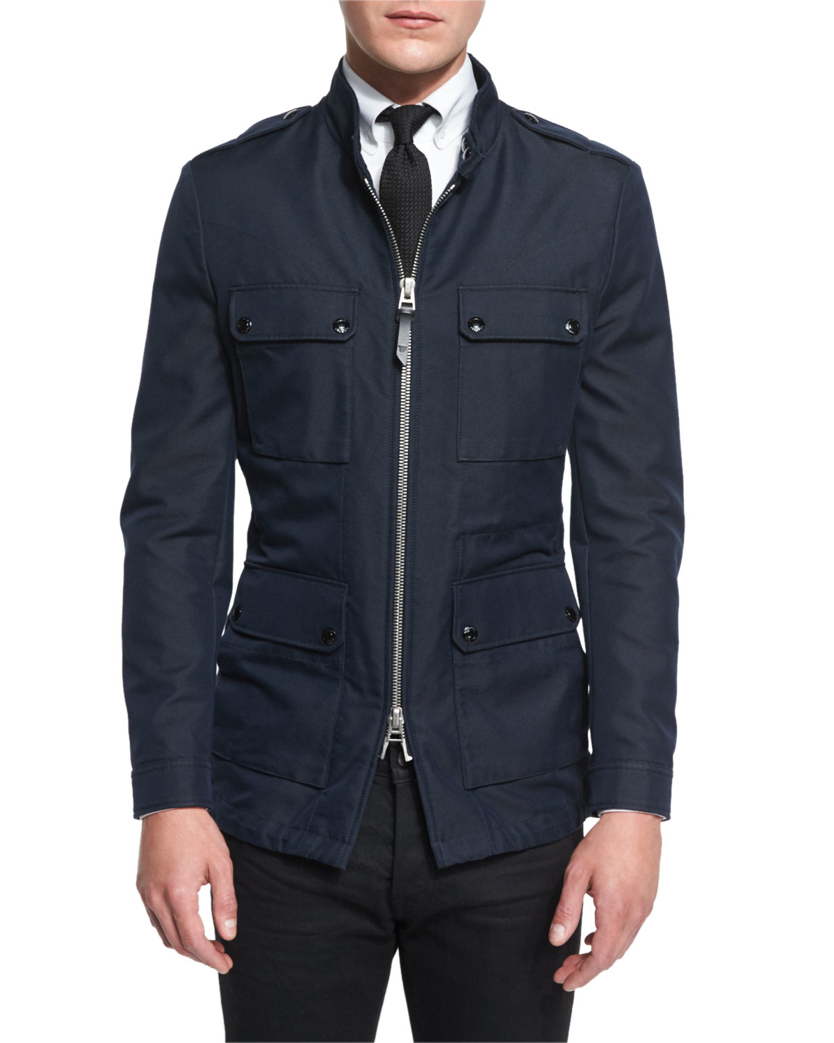 Tom ford navy blue baracuta