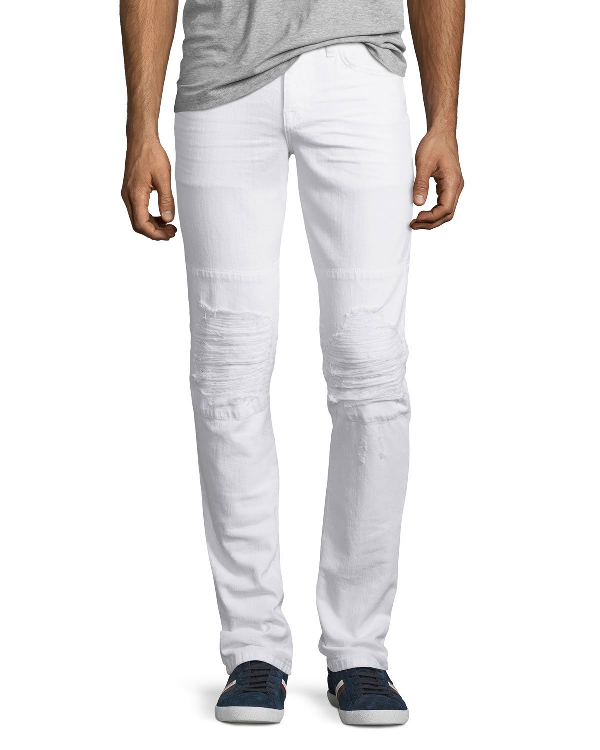 Joe's jeans Slim-fit Distressed Jean in White for Men | Lyst