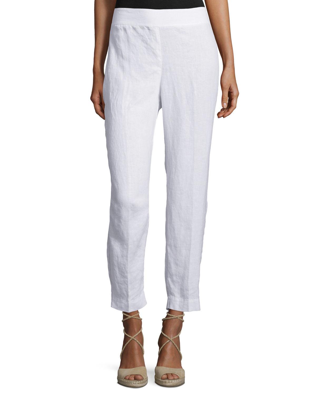 gap white linen pants