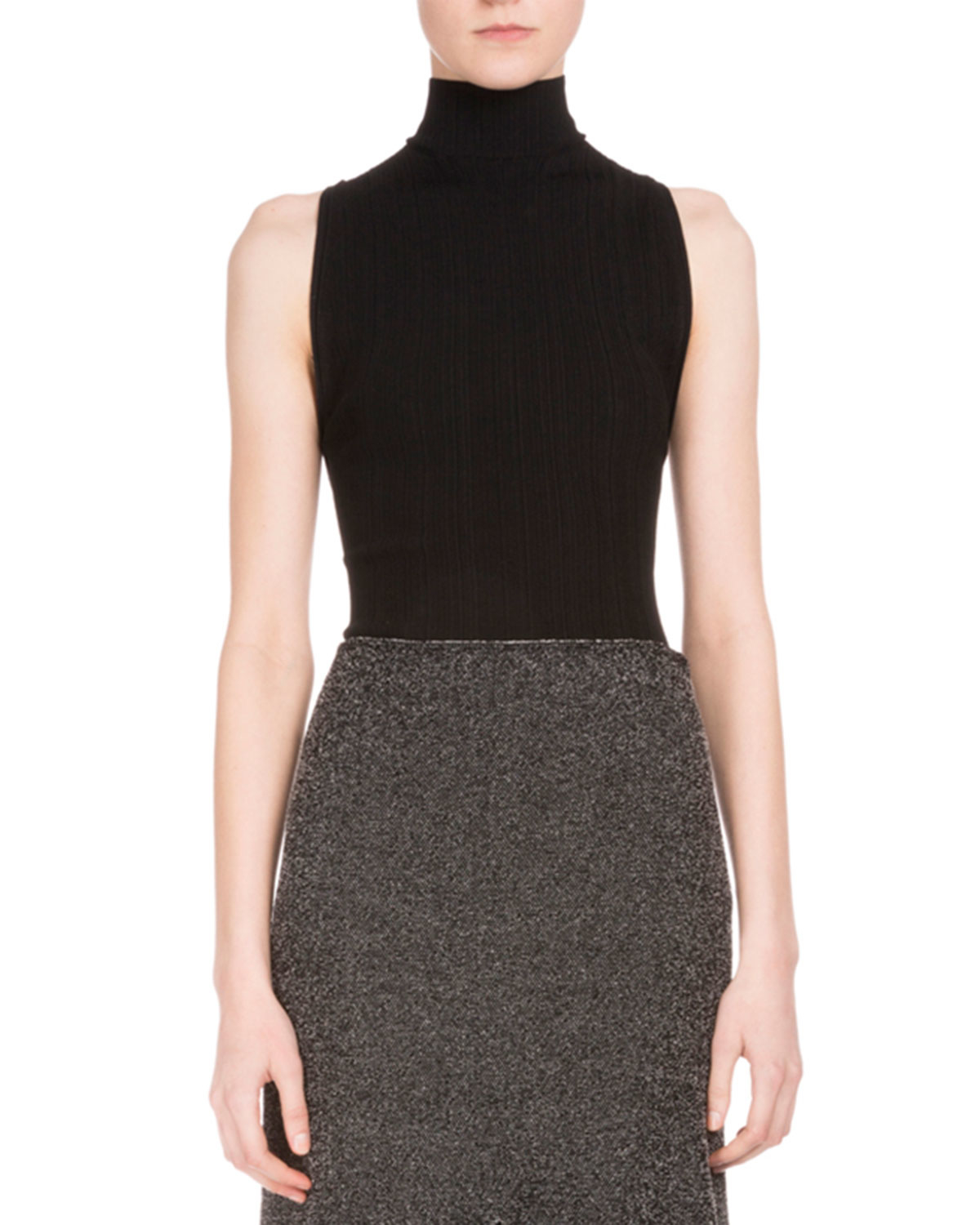 Proenza schouler Sleeveless Turtleneck Laceup Back Sweater in Black Lyst